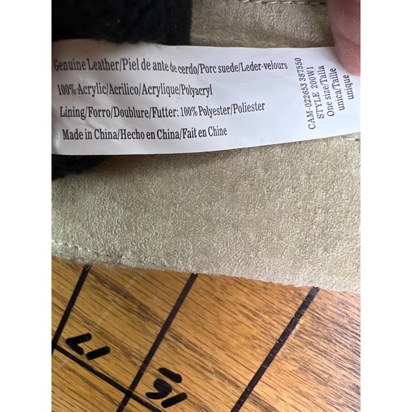 Vintage Aris Suede Gloves Neutral Sand Color - Picture 7 of 7